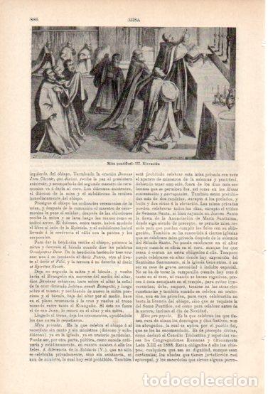 Otros art&iacute;culos de coleccionismo en papel: LAMINA ESPASA V54967: Misa pontifical: III Elevacion - Varios
