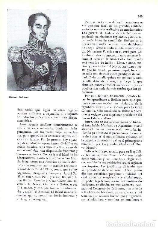 Paper Collecting Others: LAMINA 41268: Simon Bolivar - Pijoan
