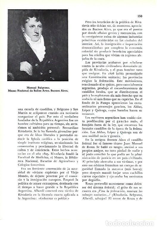 Paper Collecting Others: LAMINA 41273: Manuel Belgrano - Pijoan