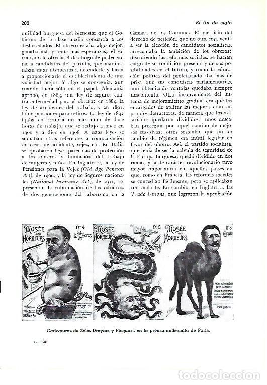 Otros art&iacute;culos de coleccionismo en papel: LAMINA 41303: Caricaturas de Zola, Creyous y Picquart - Pijoan