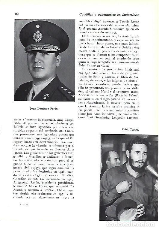 Otros art&iacute;culos de coleccionismo en papel: LAMINA 41275: Fidel Castro y Juan Domingo Peron - Pijoan
