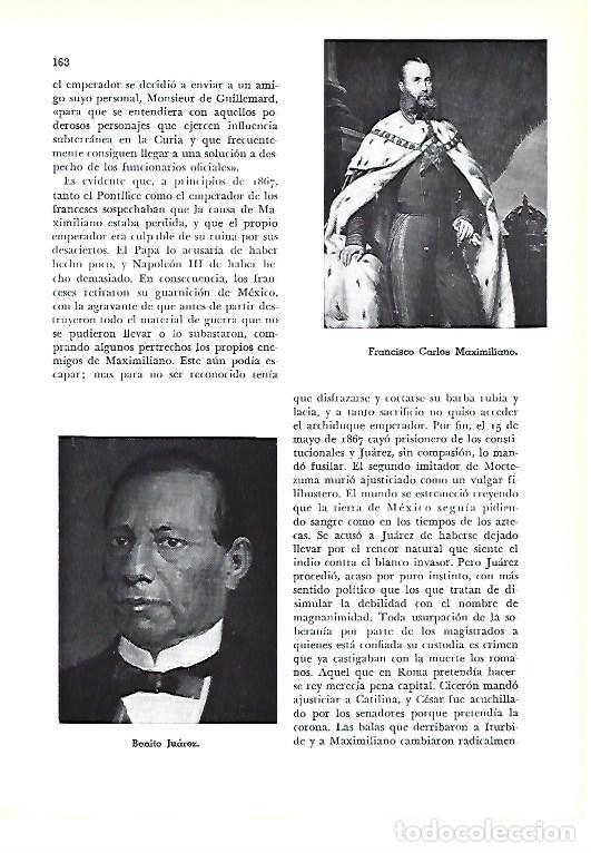 Otros art&iacute;culos de coleccionismo en papel: LAMINA 41280: Benito Juarez y Francisco Carlos Maximiliano - Pijoan
