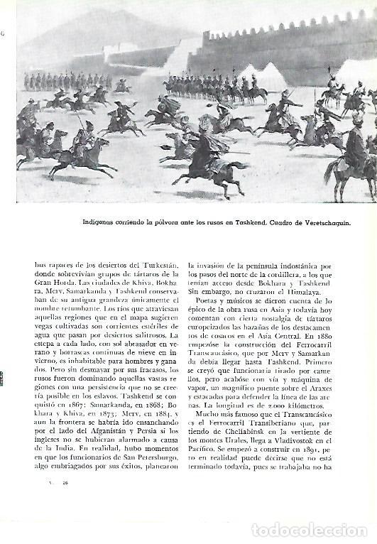 Otros art&iacute;culos de coleccionismo en papel: LAMINA 41295: Indigenas corriendo ante los rusos en Tashkend - Pijoan