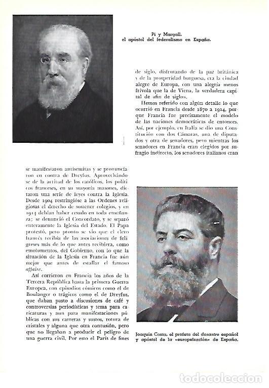 Otros art&iacute;culos de coleccionismo en papel: LAMINA 41305: Pi i Margall y Joaquin Costa - Pijoan