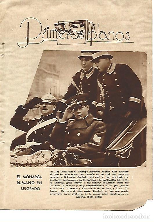 Outros artigos de papel: LAMINA 41378: El monarca de Rumania en Belgrado - VVAA