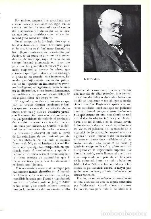 Otros art&iacute;culos de coleccionismo en papel: LAMINA 41360: L. P. Pavlov - Pijoan