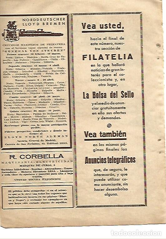 Otros art&iacute;culos de coleccionismo en papel: LAMINA 41390: Publicidad de Filatelia, R. Corbella y Norddeutscher Lloyd Bremen - VVAA