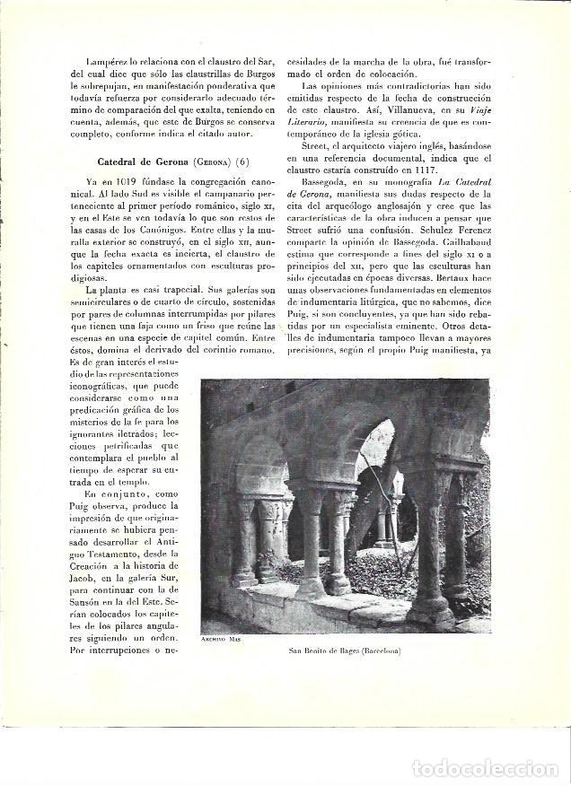 Collectionnisme Papier divers: LAMINA 41449: San Benito de Bages - VVAA
