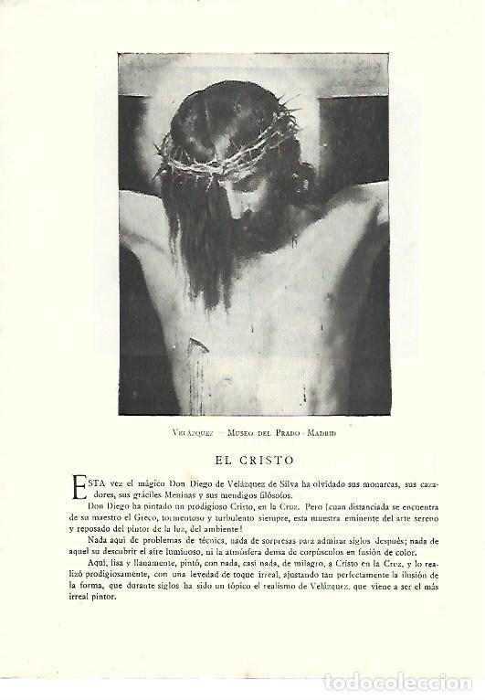 Collectionnisme Papier divers: LAMINA 41437: El Cristo, por Velazquez - VVAA
