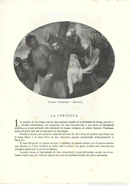 Collectionnisme Papier divers: LAMINA 41431: La Veronica por Antonio Viladomat - VVAA
