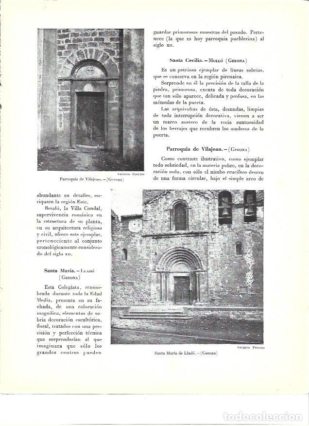 Paper Collecting Others: LAMINA 41469: Santa Maria de Lledo y Parroquia de Vilajoan en Girona - VVAA