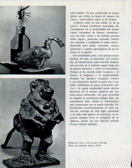 Otros art&iacute;culos de coleccionismo en papel: LAMINA V53907: Picasso. Mona con peque&ntilde;o y cabeza de cabra y vela esculturas en bronce - Lothar-Gunt