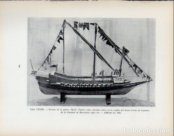 Altri oggetti di carta: LAMINA V53972: Exvoto de la galera Real, capilla del Santo Cristo de Lepanto Catedral de Barcelona