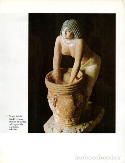 Altri oggetti di carta: LAMINA V53982: Mujer fabricando cerveza estatua, Dinastia Sakkara - Lambelet/Riesterer