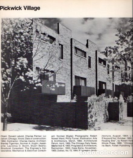 Collectionnisme Papier divers: LAMINA V54000: Stanley Tigerman. Pickwick Village en Chicago