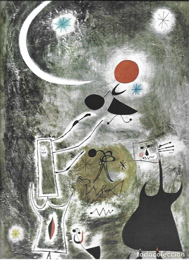 Otros art&iacute;culos de coleccionismo en papel: LAMINA 41619: Mujer con pajaros cara al sol, por Joan Miro - Luis Monreal
