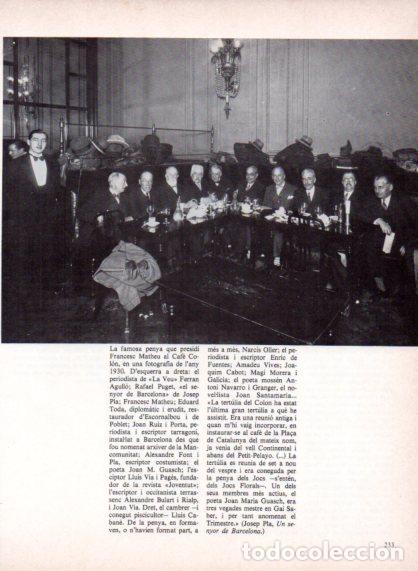 Outros artigos de papel: LAMINA V54774: Penya presidida per Francesc Matheu al Caf&eacute; Colon de Barcelona - Edmon Valles