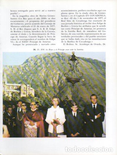 Collectionnisme Papier divers: LAMINA V54308: Los Reyes de Espa&ntilde;a y el Principe oran ante la Santina de Covadonga - Emiliano de la