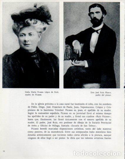 Otros art&iacute;culos de coleccionismo en papel: LAMINA V53876: Maria Picasso y Jose Ruiz Blasco padres de Picasso - Lothar-Gunther Buchheim