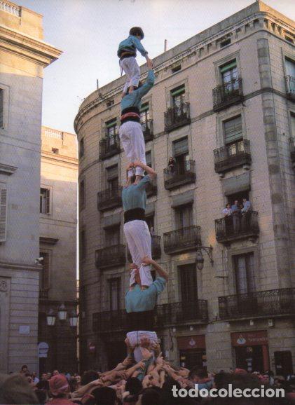 Collectionnisme Papier divers: LAMINA V54836: Castellers en plaza de Sant Jaume, Barcelona - Wifredo Rincon Garcia