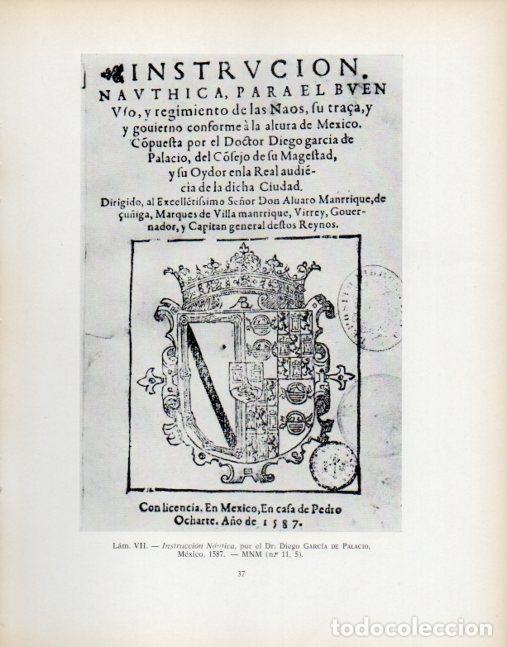 Outros artigos de papel: LAMINA V53916: Instrucci&oacute;n Nautica por Garcia de Palacio, Mexico 1587