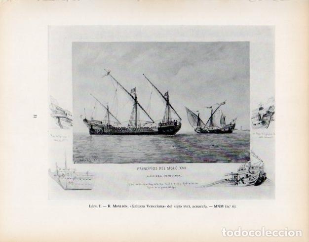 Sammelleidenschaft Andere Papierartikel: LAMINA V53913: Galeaza Veneciana siglo XVII por R. Monleon