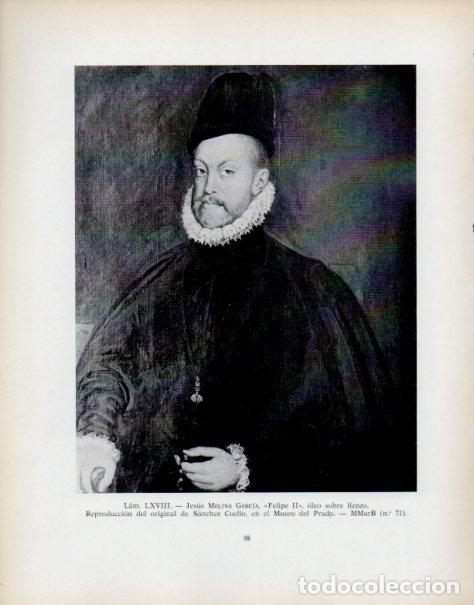 Sammelleidenschaft Andere Papierartikel: LAMINA V53946: Felipe II por J. Molina Garcia, reproduccion de Sanchez Coello