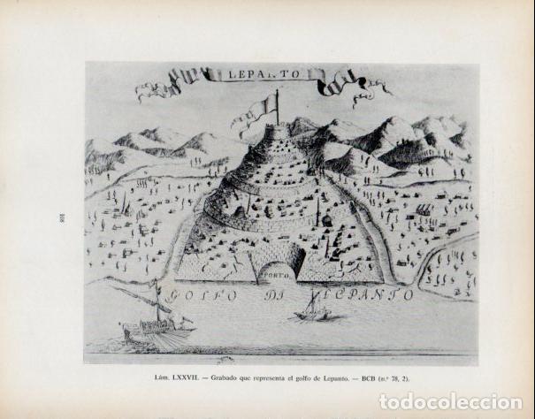 Sammelleidenschaft Andere Papierartikel: LAMINA V53951: Golfo de Lepanto, grabado