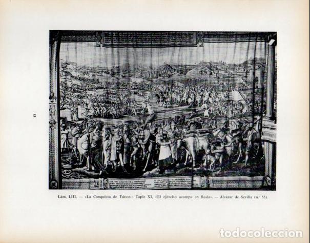 Sammelleidenschaft Andere Papierartikel: LAMINA V53939: La Conquista de Tunez. El ejercito acampa en Rada, Alcazar de Sevilla. Tapiz