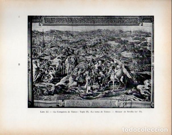Sammelleidenschaft Andere Papierartikel: LAMINA V53938: La Conquista de Tunez. La toma de Tunez, Alcazar de Sevilla. Tapiz