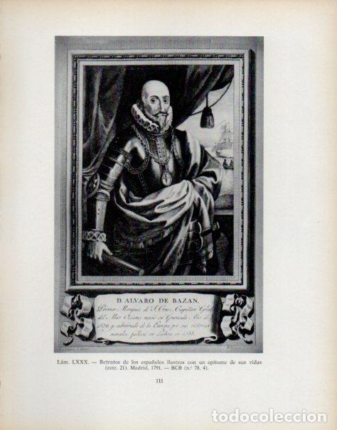 Sammelleidenschaft Andere Papierartikel: LAMINA V53953: Alvaro de Bazan, retrato con un epitome de su vida. Madrid 1791