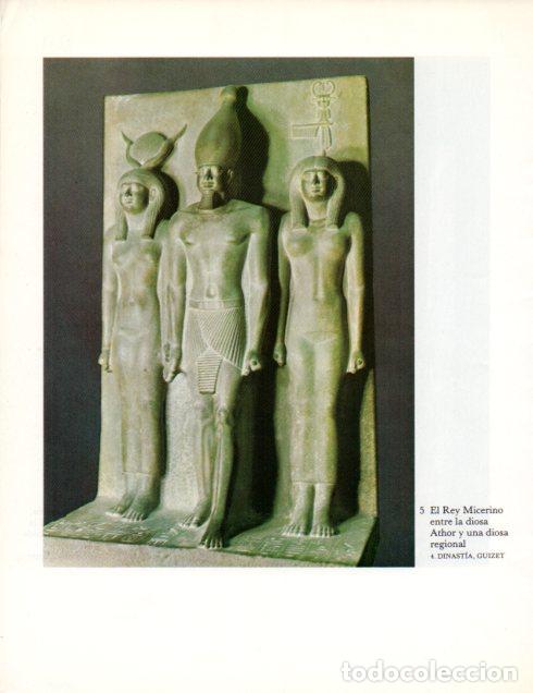 Sammelleidenschaft Andere Papierartikel: LAMINA V53979: Rey Micerino entre las diosa Athor y una diosa regional. Dinastia - Lambelet/Riestere