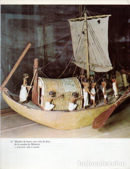 Sammelleidenschaft Andere Papierartikel: LAMINA V53984: Barco con vela, tumba de Meketre. Dinastia Der-el-Bahri - Lambelet/Riesterer