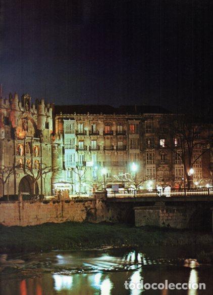 Sammelleidenschaft Andere Papierartikel: LAMINA V55076: Vista nocturna de Burgos - Nestor Lujan