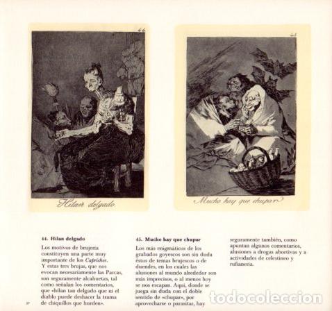 Altri oggetti di carta: LAMINA V55116: GOYA Caprichos. Hilan delgado y Mucho hay que chupar - Alfonso E. Perez-Sanchez