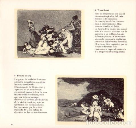Altri oggetti di carta: LAMINA V55131: GOYA Desastres. Y son fieras y Bien te se esta - Alfonso E. Perez-Sanchez