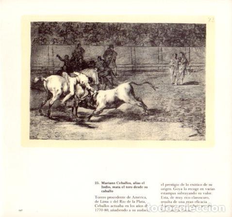 Paper Collecting Others: LAMINA V55161: GOYA Tauromaquia. Mariano Ceballos alias el Indio - Alfonso E. Perez-Sanchez