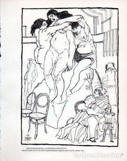 Paper Collecting Others: LAMINA V54495: Les filles de Satan a la exposicio de retrats per Mompou. Revista Papitu