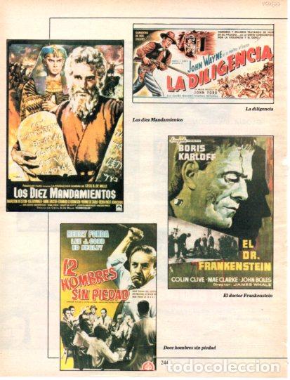 Collectionnisme Papier divers: LAMINA V54648: Carteles de Los diez Mandamientos, Frankenstein y Doce hombres sin piedad