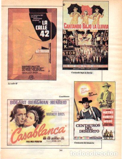 Outros artigos de papel: LAMINA V54645: Carteles de Casablanca, Cantando bajo la lluvia y Centauros del desierto