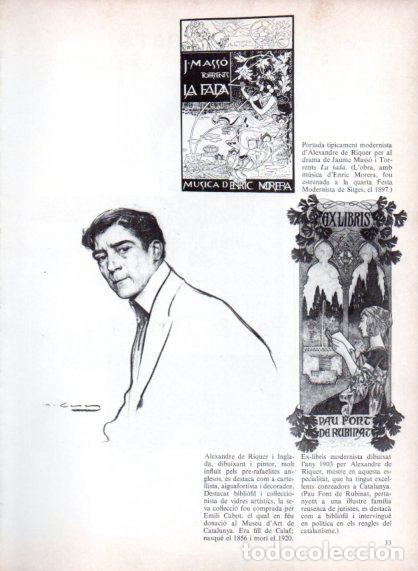 Otros art&iacute;culos de coleccionismo en papel: LAMINA V54671: Alexandre de Riquer i Anglada - Edmon Valles