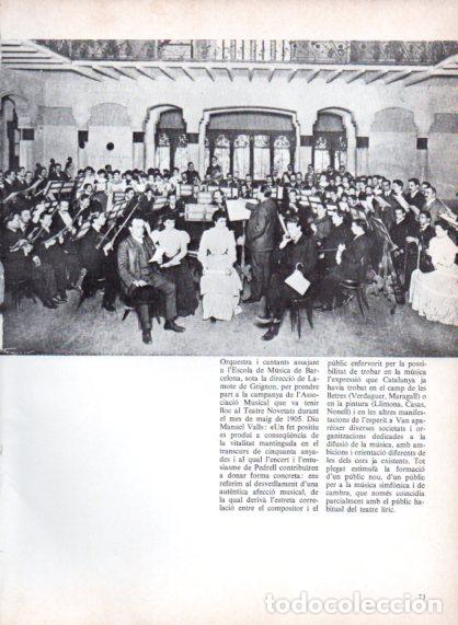 Otros art&iacute;culos de coleccionismo en papel: LAMINA V54690: Escola de Musica de Barcelona dirigida per Lamote de Grignon - Edmon Valles