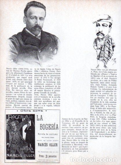 Otros art&iacute;culos de coleccionismo en papel: LAMINA V54695: Narcis Oller per Thomas Pijoliu i A. Pons - Edmon Valles