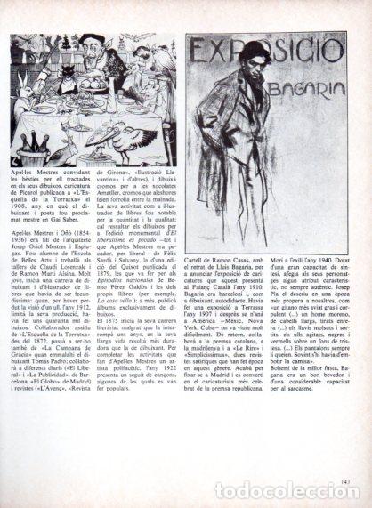Otros art&iacute;culos de coleccionismo en papel: LAMINA V54721: Apel&middot;les Mestres caricatura i cartell de Ramon Casas - Edmon Valles