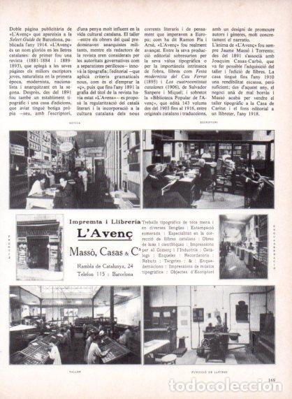Otros art&iacute;culos de coleccionismo en papel: LAMINA V54736: L'Aven&ccedil; pagina publicitaria - Edmon Valles