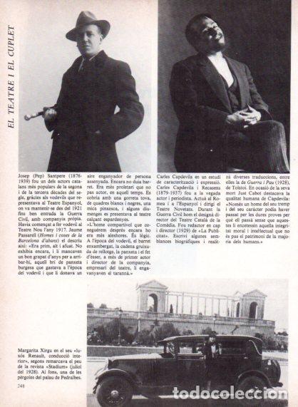 Otros art&iacute;culos de coleccionismo en papel: LAMINA V54763: Josep Santpere, Carles Capdevila i Margarita Xirgu actors - Edmon Valles