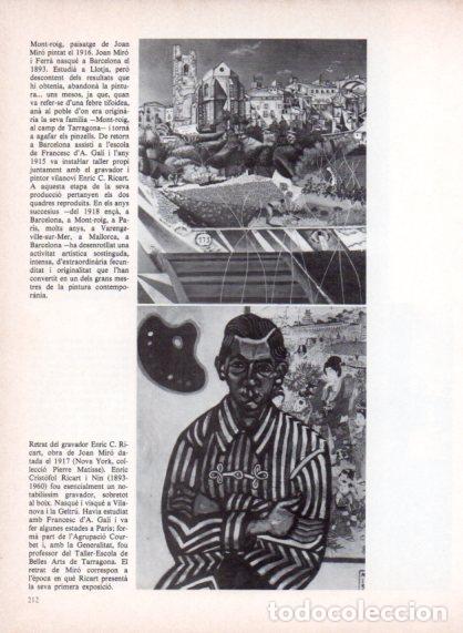 Otros art&iacute;culos de coleccionismo en papel: LAMINA V54755: Mont-Roig i Enric C. Ricart per Joan Miro - Edmon Valles