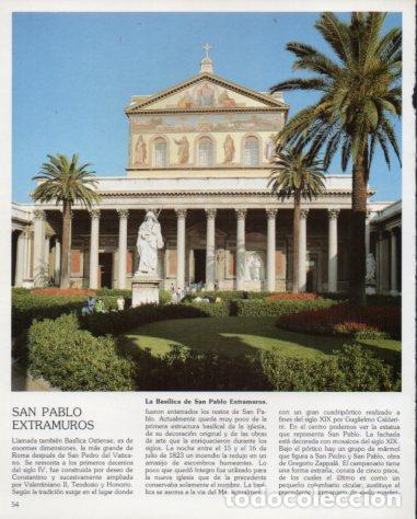 Otros art&iacute;culos de coleccionismo en papel: LAMINA V54234: Basilica de San Pablo Extramuros, Roma - Eugenio Pucci
