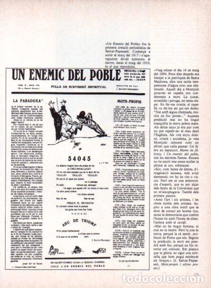 Otros art&iacute;culos de coleccionismo en papel: LAMINA V54775: Portada Un Enemic del Poble maig 1919 - Edmon Valles