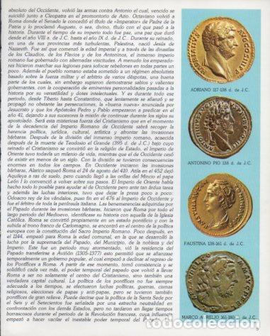 Otros art&iacute;culos de coleccionismo en papel: LAMINA V54216: Monedas de Adriano, Antonino, Faustina y Marco Aurelio - Eugenio Pucci